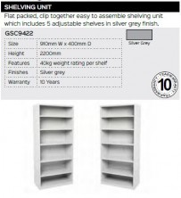 Shelving Unit Range And Specifications